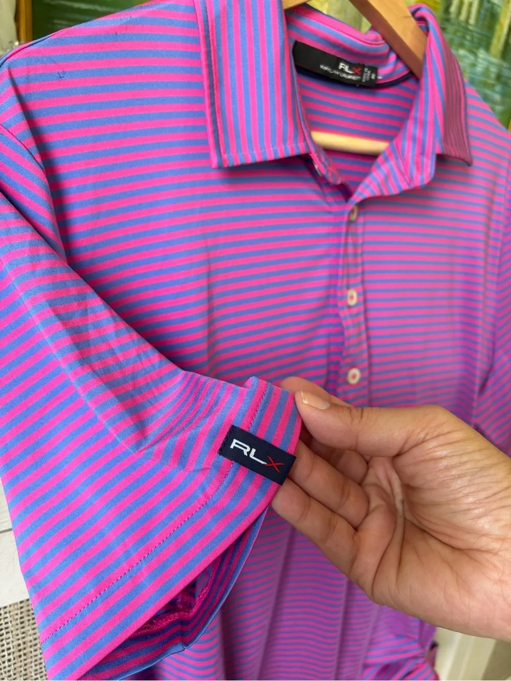 Ralph Lauren Blue & Pink Stripe Polo